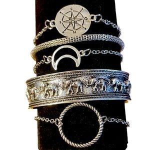 vintage styled silver chain bracelets